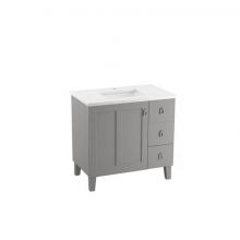 Kohler CM99533-BD1-1WT - 36'' bathroom vanity cabinet with sink and quartz top