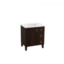 Kohler CM99530-BD1-1WB - 30'' bathroom vanity cabinet with sink and quartz top