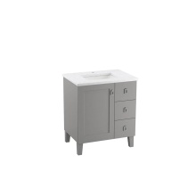 Kohler CM99530-BD1-1WT - 30'' bathroom vanity cabinet with sink and quartz top