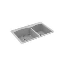 Kohler 28002-1-CM4 - Kennon® 33'' top-/undermount double-bowl kitchen sink