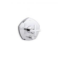 Kohler T27044-3-CP - Occasion® Rite-Temp® valve trim with push-button diverter and cross handle