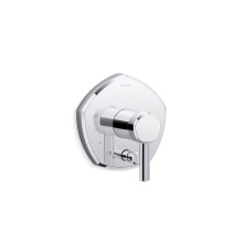 Kohler T27044-4-CP - Occasion® Rite-Temp® valve trim with push-button diverter and lever handle