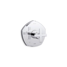 Kohler TS27043-3-CP - Occasion® Rite-Temp® valve trim with cross handle