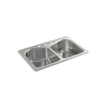 Kohler 3369-4-NA - Staccato™ 33'' top-mount double-bowl kitchen sink