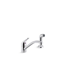 Kohler 30614-CP - Jolt® Single-handle kitchen sink faucet with side sprayer