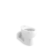 Kohler 4327-SS-0 - Barrington™ Elongated rear outlet toilet bowl with antimicrobial finish, less seat