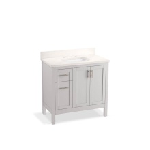 Kohler 39605-ASB-AGA - Hadron™ 36'' bathroom vanity cabinet with sink and quartz top