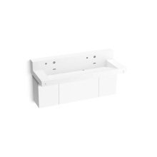 Kohler 81027-BPW-KCG - Constellation™ 60'' wall-mount trough lavatory system with backsplash
