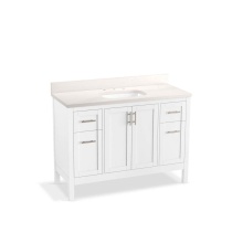 Kohler 39606-ASB-0 - Hadron™ 48'' bathroom vanity cabinet with sink and quartz top