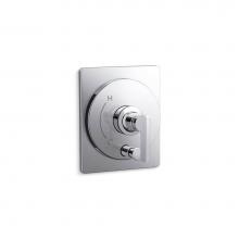 Kohler T35919-4-CP - Castia™ by Studio McGee Rite-Temp® valve trim with push-button diverter