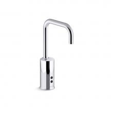 Kohler 13473-SATA-CP - Gooseneck Touchless single-hole lavatory faucet with Insight™ sensor technology, DC-powered, les