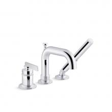 Kohler 35913-4-CP - Castia™ by Studio McGee Deck-mount bath faucet with handshower