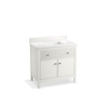Kohler 35020-0 - Malin™ by Studio McGee 36'' bathroom vanity cabinet with sink and quartz top