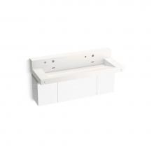 Kohler 81027-BPW-KCD - Constellation™ 60'' wall-mount trough lavatory system with backsplash