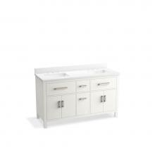 Kohler 40641-BD1-0 - Kresla® 60'' bathroom vanity cabinet with sinks and quartz top