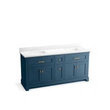 Kohler 29264-BD1-TDB - Charlemont™ 72'' bathroom vanity cabinet with sinks and quartz top