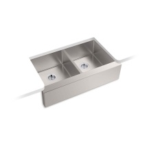 Kohler 33159-NA - Strive® 35-1/2'' undermount double-bowl farmhouse kitchen sink with accessories