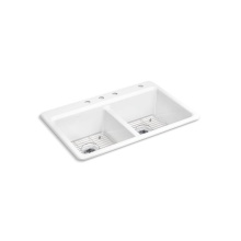 Kohler 8679-4A1-0 - Riverby® 33'' top-mount double-bowl kitchen sink