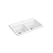 Kohler 8679-1A1-0 - Riverby® 33'' top-mount double-bowl kitchen sink