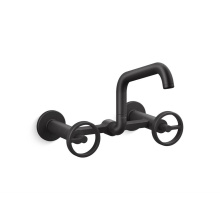 Kohler 28666-9-BL - Billet™ Two-hole wall-mount bridge kitchen sink faucet