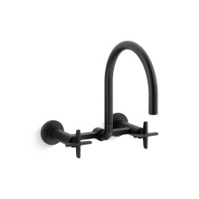 Kohler 28672-3-BL - Billet™ Two-hole wall-mount bridge kitchen sink faucet