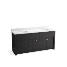 Kohler 33294-DWG - Alouette™ 72'' bathroom vanity cabinet with sinks and quartz top