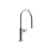 Kohler 28670-3RT2-CP - Billet™ Touchless pull-down kitchen sink faucet with two-function sprayhead