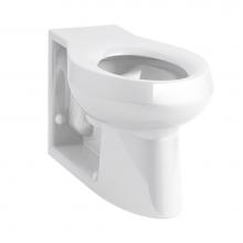 Kohler 4398-SS-0 - Anglesey™ Floor-mount rear spud antimicrobial flushometer bowl with integral seat