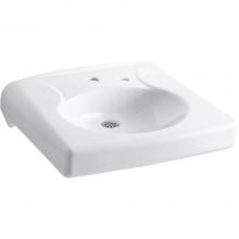 Kohler 1997-SS1NR-0 - Brenham™ Wall-mount or concealed carrier arm mount commercial bathroom sink with single faucet h