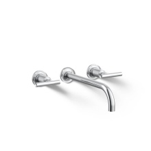 Kohler T14414-4-CP - Purist® Wall-mount bathroom sink faucet trim with Lever handles, 1.2 gpm