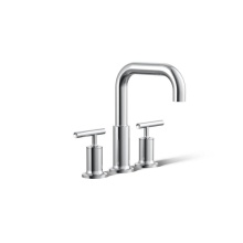 Kohler T14428-4-CP - Purist® Deck-mount bath faucet trim with Lever handles