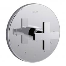 Kohler T73133-3-CP - Composed® MasterShower® temperature control valve trim with cross handle