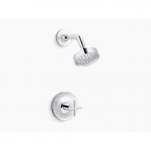 Kohler TS14422-3G-CP - Purist® Rite-Temp® shower trim kit with cross handle, 1.75 gpm
