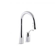 Kohler 649-CP - Simplice® Pull-down bar sink faucet with three-function sprayhead