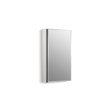 Kohler CB-CLC1526FS - 15'' W x 26'' H aluminum single-door medicine cabinet with mirrored door, beve
