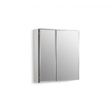 Kohler CB-CLC2526FS - 25'' W x 26'' H aluminum two-door medicine cabinet with mirrored doors, bevele