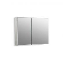 Kohler CB-CLC3526FS - 35'' W x 26'' H aluminum two-door medicine cabinet with mirrored doors, bevele