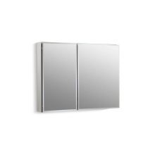 Kohler CB-CLC3526FS - 35'' W x 26'' H aluminum two-door medicine cabinet with mirrored doors, bevele