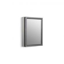 Kohler CB-CLW2026SS - 20'' W x 26'' H aluminum single-door medicine cabinet with decorative silver f