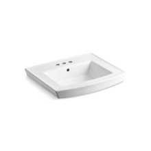 Kohler 2358-4-0 - Archer® 24'' rectangular pedestal bathroom sink