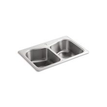 Kohler 3369-1-NA - Staccato™ 33'' top-mount double-bowl kitchen sink