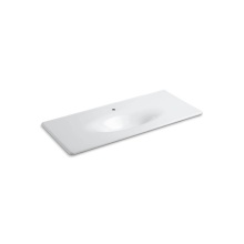 Kohler 3053-1-0 - Iron/Impressions® 49'' Enameled cast iron vanity top with integrated oval sink