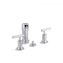 Kohler 14431-4-CP - Purist® Vertical spray bidet faucet with lever handles