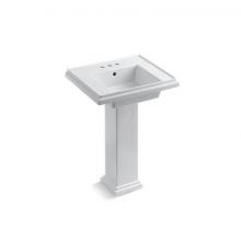Kohler 2844-4-0 - Tresham® 24'' square pedestal bathroom sink