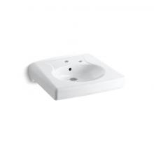 Kohler 1997-1R-0 - Brenham™ Wall-mount or concealed carrier arm mount commercial bathroom sink with single faucet h