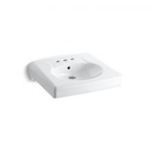 Kohler 1997-4-0 - Brenham™ Wall-mount or concealed carrier arm mount commercial bathroom sink with 4'' c