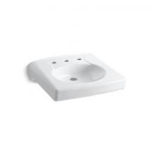 Kohler 1997-8N-0 - Brenham™ Wall-mount or concealed carrier arm mount commercial bathroom sink with widespread fauc