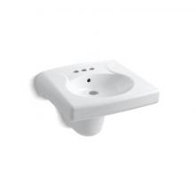 Kohler 1999-4-0 - Brenham™ Wall-mount or concealed carrier arm mount commercial bathroom sink with 4'' c