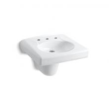Kohler 1999-8N-0 - Brenham™ Wall-mount or concealed carrier arm mount commercial bathroom sink with widespread fauc