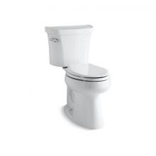 Kohler 3889-T-0 - Highline® Two-piece elongated toilet, 1.28 gpf